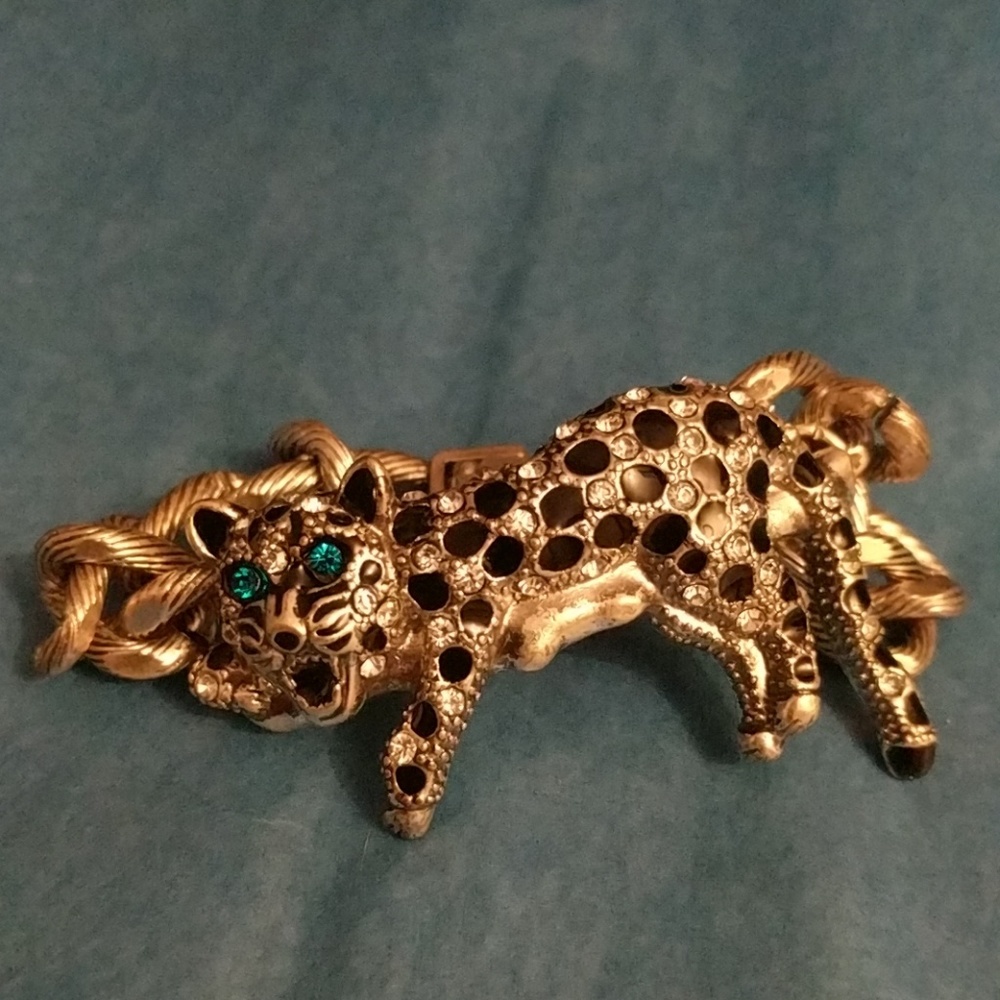 Betsey Johnson Whiteout Leopard Bracelet